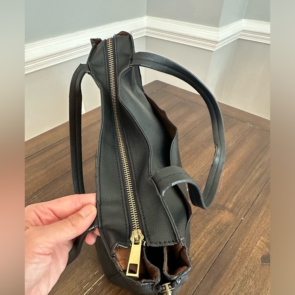 Anthropologie faux leather tote bag - Picture 8 of 16